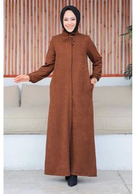 Resim Şönil Kumaş Kışlık Comfort Ferace / Taba - F0501 Taba 