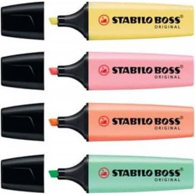 Resim Stabilo Boss Pastel Renk Fosforlu Kalem 4 Renk Çok Renkli 