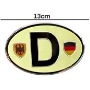 Resim gcstore D Alüminyum Yapıştırma Oval Etiket Arma Krem Zemin 