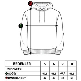Resim Toontoy Kız Çocuk Kapüşonlu Garni Detaylı Baskılı Sweatshirt Lacivert 