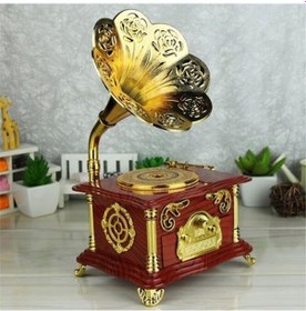 Resim Nostaljik Gramofon Müzik Kutusu (540194547) 