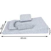 Resim Sevi Bebe Çok Fonksiyonlu Yatış Yastığı Gri-9424 