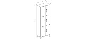 Resim Buzkan Mobilya Mdf Çok Amaçlı Kiler, Banyo, Ayakkabılık, Balkon Dolabı 