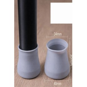 Resim 12 Adet Gri Silikon Masa ve Sandalye Ayak Koruyucu Çizdirmez Kaydırmaz Esnek Yapı 