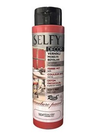 Resim Rich Selfy Decor Vernikli Boya 500 Cc 5824 Kardinal Kırmızı 