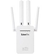 Resim Lineon 300 Mbps 4 Antenli Wifi Repeater Router 