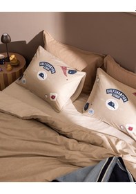 Resim Madame Coco Ruben King Size %100 Pamuk Ranforce Baskılı Nevresim Takımı - Bej 8684427295489 Ekru 