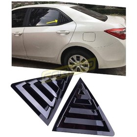 Resim Toyota Corolla Uyumlu Kelebek Cam Vizörü Piano Black 2014-2018 
