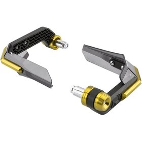 Resim Teltree Motorcycle Ve Elektrolira İçin Cnc Paslanmaz Çelik Anodize Gold Rüzgar Korumalı Körük Kolu 