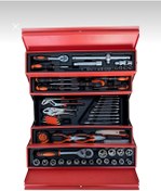 Resim İSTECNO 85 PARÇA PROFESYONEL 1.KALİTE LOKMA TAKIMI SANDIK ÇANTALI 1/2 1/4 5 GÖZLÜ KATLANABİLİR 