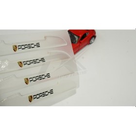 Resim Porsche Logo Kapı Kenarı Koruma Şeffaf Kauçuk 3M Band New Style 