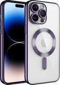 Resim Case 4U Apple Iphone 13 Pro Kılıf Kamera Lens Korumalı Magsafe Şarj Kılıfı Şeffaf Renkli Yumuşak Dem 