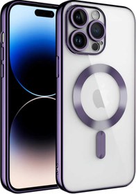 Resim Case 4U Apple Iphone 13 Pro Kılıf Kamera Lens Korumalı Magsafe Şarj Kılıfı Şeffaf Renkli Yumuşak Dem 
