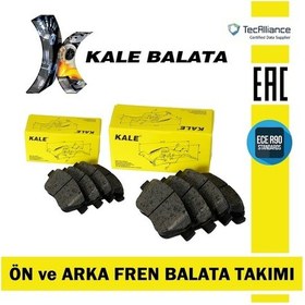 Resim Astra K 15 Jant 2015-2020 Kale Ön ve Arka Fren Balata Takımı 