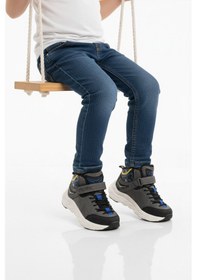 Resim Füme Cırtlı Kaymaz Taban Erkek Çocuk Bot 1973 F Füme 