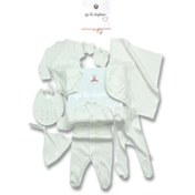 Resim Sevi Bebe Unisex Bebek Ekru 7 li Lüks Zıbın Seti 