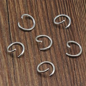 Resim 1000 adet 304 Paslanmaz Çelik Açık Halka - Küpeler, Kolyeler, Bilezikler için Dayanıklı DIY Takı Yapım Malzemeleri - El Yapımı Takı Tasarımı için El Sanatları Aksesuarları, Bilezik Komponentleri, Parlak Metalik Bitiş 