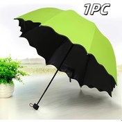 Resim Dashanshop Yeşil 1/2 Adet Hafif 190t Naylon Manuel Katlanır Şemsiye Seyahat İçin 