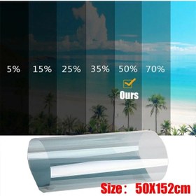 Resim 152 Cm X 50 Cm Araba Vlt20%-75% Kanatlı Pokromik Film Güneş Koruma Tonu Yapı Film Levhası Otomatik Folyo Etiket 
