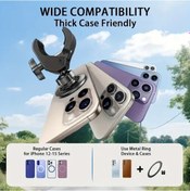 Resim Willowhaven Siyah 360 Derece Ayarlanabilir Manyetik Telefon Tutucu Koşu Bandı Bisiklet Direksiyon Siyah 