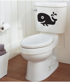 Resim Wc Klozet için Balina Sticker Yapıştırma Model1 