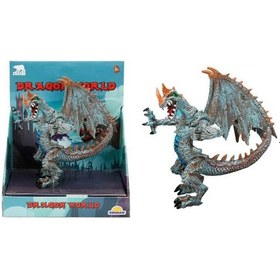 Resim Standlı Ejderha Figürü 13 Cm - Mavi Hayvan 