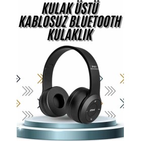 Resim Techno Stock Kulak Üstü Bluetooth Kulaklık Yüksek Ses Kaliteli Ayarlanabilir 