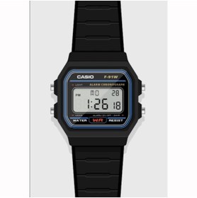 Resim Casio F-91w-1dg Erkek Kol Saati Orjinal Asker Saati 