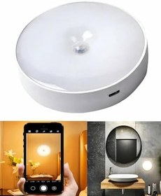 Resim Forlife Usb Şarjlı Hareket Sensörlü Otomatik 8 Led Aydınlatma Işık Mıknatıslı Koridor, Banyo, Dolap, Merdiven, Gece Lambası, Mutfak, Balkon Dekorasyonu, Amber Renk 4000K Günışığı Delme Gerektirmez (1) 
