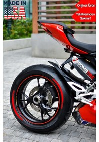 Resim Motosiklet Ve Otomobil Lastik Yazısı Motosiklet Lastik Şerit Kırmızı 4 Adet 2.5 Cm Made In Usa 