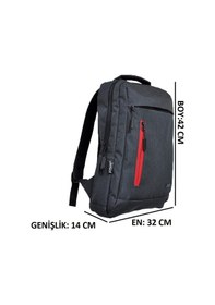 Resim BENE Siyah Darbeye Karşı Korumalı Laptop Gözlü Sırt Çantası-194 Siyah 
