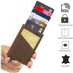 Resim Bouletta Torres Deri Mekanizmalı Kartlık Kahve 