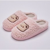 Resim Happychildhood Kış Peluş Sıcak Tutan Terlikler Pembe 