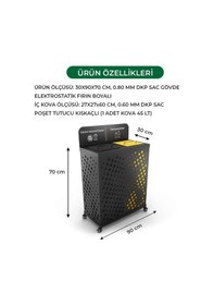 Resim Paslanmaz Geri Dönüşüm 2'li Kutusu Sıfır Atık Kutusu Çöp Ayrım 