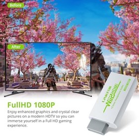 Resim LiNKFOR-LinkWii HDMI Dönüştürücü Wii'den HDMI'ya Dönüştürücü için Wii'den HDMI'ya ve 3.5mm Ses Çıkışı Wii Sinyali 720p ve 1080p HDMI Sinyali Wii2HDMI Desteği ETC NTSC PAL HDTV Kulaklık ile Uyumlu 