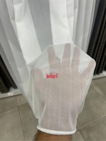 Resim Tül Perde Brillant Simli Bambu Ağır Gramajlı 
