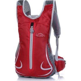 Resim Sürekli Sıvı Taşıma Özelliğiyle 12l Su Geçirmez Bisiklet Sırt Çantası, Çoklu Depolama Bölmeli Spor Sırt Çantası Kırmızı Siyah Siyah 