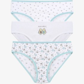 Resim Koza İç Giyim Kız Çocuk 3'lü Penguen Desenli Slip 1050 Yeşil 
