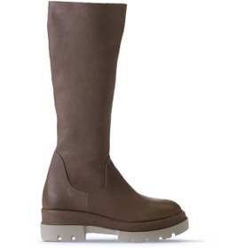 Resim Bueno Shoes Vizon Deri Kadın Düz Çizme 01wv2906 