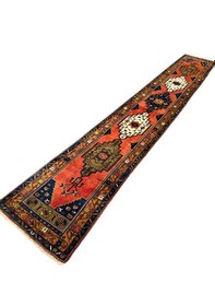 Resim El Dokuma Antika Koleksiyonluk Yahyalı Halısı Yolluk 72x475 Kök Boya %100 Yün Kiremit 