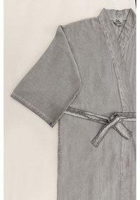Resim Raw Pamuk Gri Sabahlık Kimono S-m 1517a Gri 