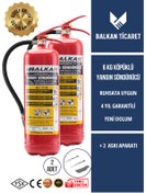 Resim Balkan Ticaret 2 Adet 6 Kg Köpüklü Yangın Tüpü + askı aparatı hediyeli - korozyona dayanıklı gövde 