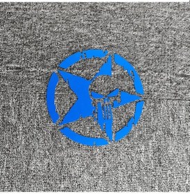 Resim Mavi Yansıtıcı-8x8 Cm- Çıkartmaları Kafatasları Punisher Beş Köşeli Yıldız Yansıtıcı Yakıt Deposu Kapağı Gövde Cam 