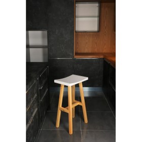 Resim Diva Ahşap Bar Taburesi 