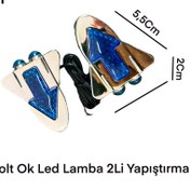 Resim gcstore 12 Volt Ok Led Lamba 2Li Yapıştırma Mavi 