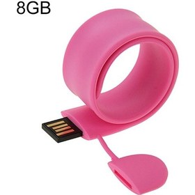 Resim 8gb Bellekli Silikon Bileklik Usb Flash Disk Pembe 