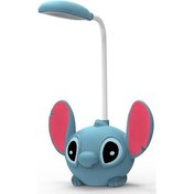 Resim Yaratıcı Karikatür Usb Şarj Edilebilir Led Masa Lambası Öğrenci Göz Korumalı Masa Lambası Başucu Lambası Mavi 