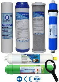 Resim WaterMelon Açık Kasa Su Arıtma Cihazı Filtre Çift Karbonlu 80 Gpd King Membranlı 6 Aşama Filtre Seti 