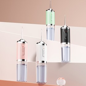 Resim Smart Çip ve 360° Dönen Nozullu Elektrikli Su Diş İpi - USB Şarj Edilebilir Ağız Temizleyici, Taşınabilir Derin Temizlik için Dişler & Diş Eti, 3 Renk (Pembe/Beyaz/Siyah), Tatil Hediyesi, Su Diş İpi Diş Temizleyici, Diş Eti Bakım Cihazı, Şık Tasarım, Hassas Nozul Kontrolü 