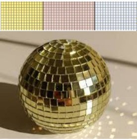 Resim River World Gold 30 Cm X 30 Cm Lik Kendinden Yapışkanlı Cam Mozaşk Kare Aynalı Dekor Panel 